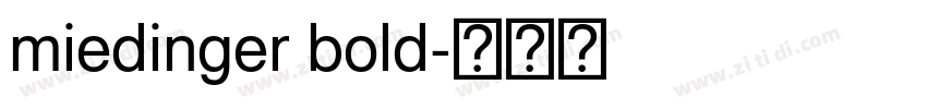 miedinger bold字体转换